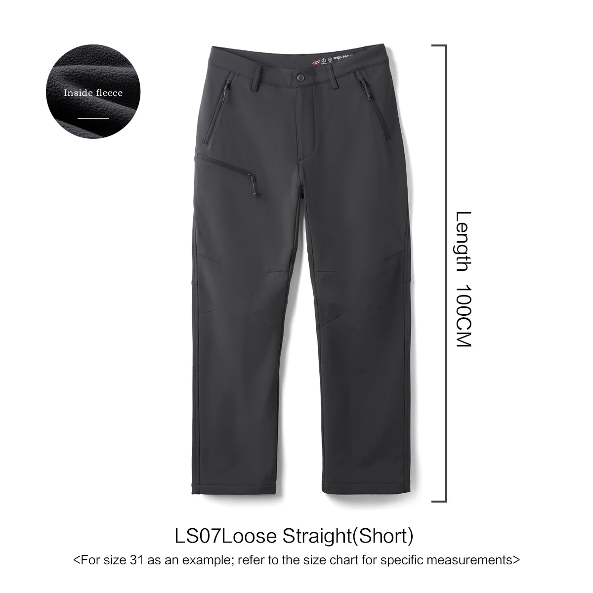 SIMWOOD 2026 Autumn New Loose Straight Soft Shell 300gsm Warm Fleece Lined Pants Casual Plus Size Outdoor Trousers