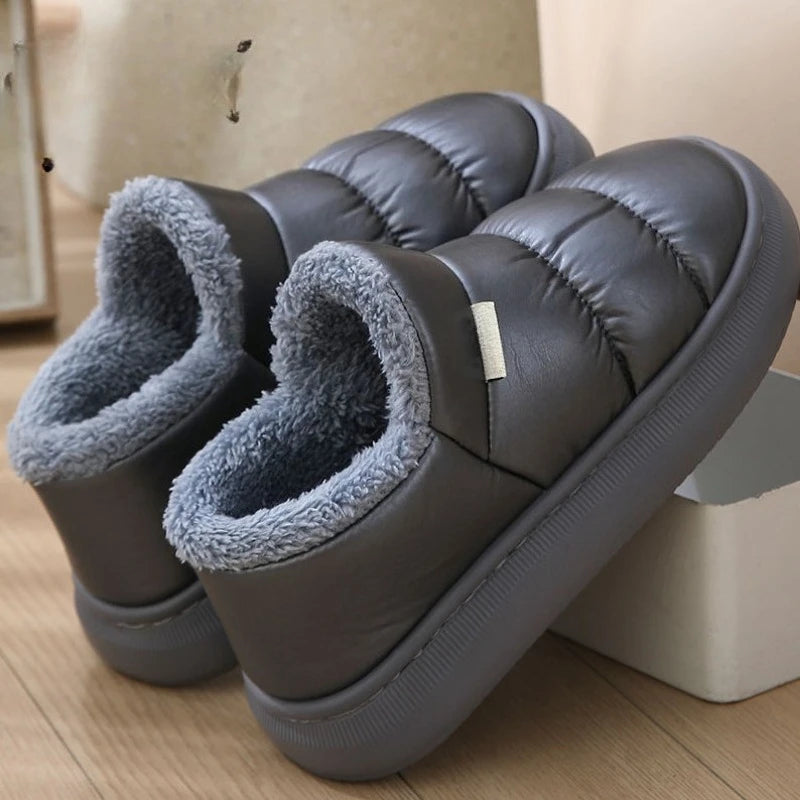 New men's snow boots 2025 warm plush thicken winter ankle boot outdoor men casual shoes botas hombre waterproof footwear size 46