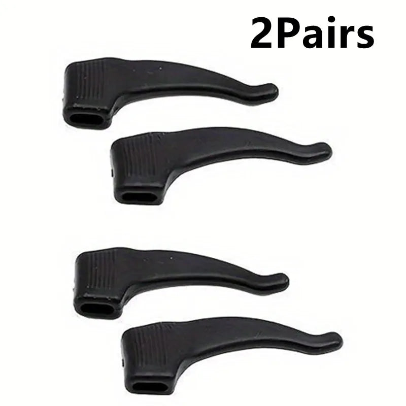 2pairs Silicone Ear Hook Anti-slip Glasses Leg Ear Sleeve Bracket Fastener Sunglasses Accessories Grip Anti-fall Eyewear Holder