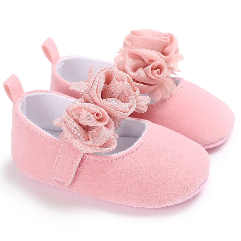 Baby Learning Walk Shoes, Elegant 3D Flower Infant Crib Shoes,Multi Style Soft Dress Footwear for Newborn Baby Girls 0-18Months
