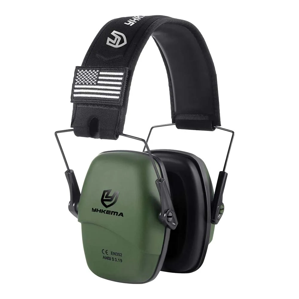YHKEMA Tactical headset ear protection shooting headphones for hunting Hearing earmuff Noise reduction 25db earmuffs Silicone