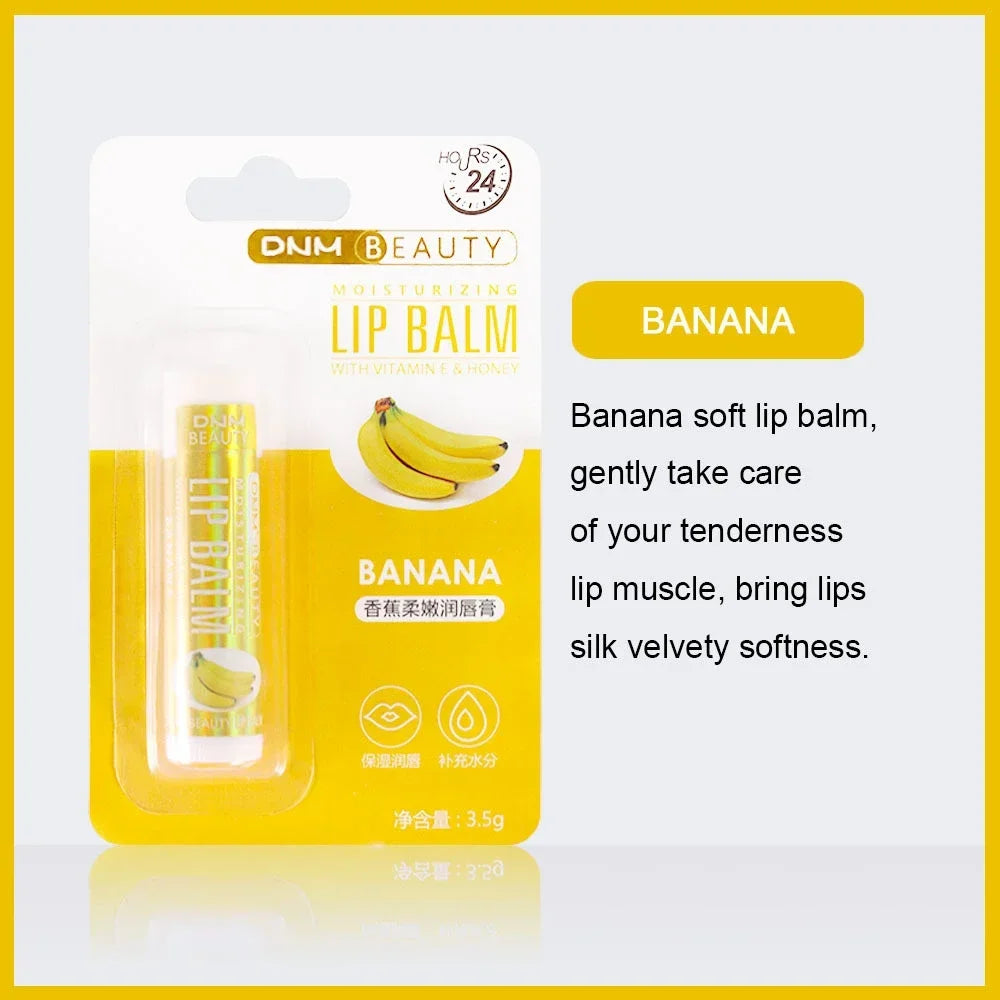 Fruit Lip Balm Winter Fashion Moisturizing Lip Oil Long-Lasting Clear Transparent Natural Aloe Lipstick Lip Care Lipstick Makeup