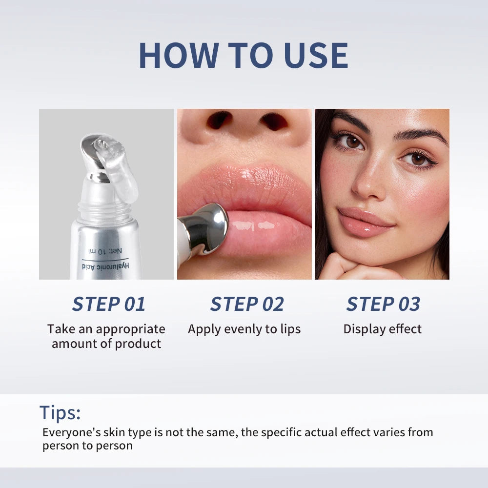 Lip Plumper Gloss Serum Volumizer Deep Hydration Nourishing Moisturizing Fragrance Free Smooth Non Sticky Lip Care