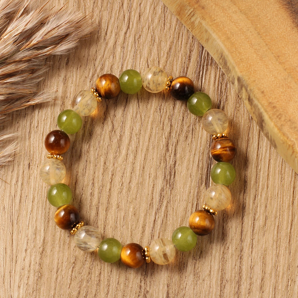 tigers eyes Citrine bracelet women spring summer jewelry healing yoga beads bangles cool gift for mom
