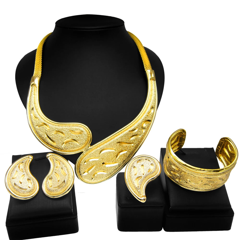 Jewelry For Women Necklace Rings Earrings Bracelet Set Fashion Simple Pendant Everyday Wear Nigerian Weddings Jewelry Gifts