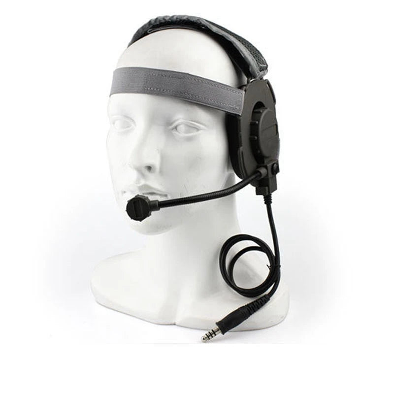 New Style Tactical Headset Head-wearing Combat Communication Headsets for CS Games Hunting Airsoft Headphone Use with PTT