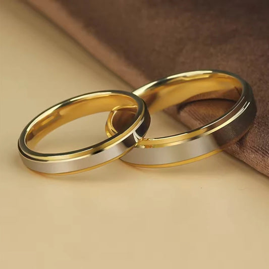 Fashion Design Stainless Steel Wedding Ring Couple 4/6mm Width Rings For Women Men Memorial Day Jewelry Valentine's day Gifts