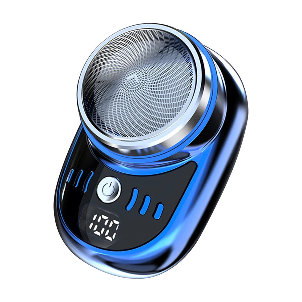 Mini rasoir électrique de voyage pour homme, tondeuse à barbe USB avec affichage numérique, rasoir rechargeable et lavable pour voiture et maison