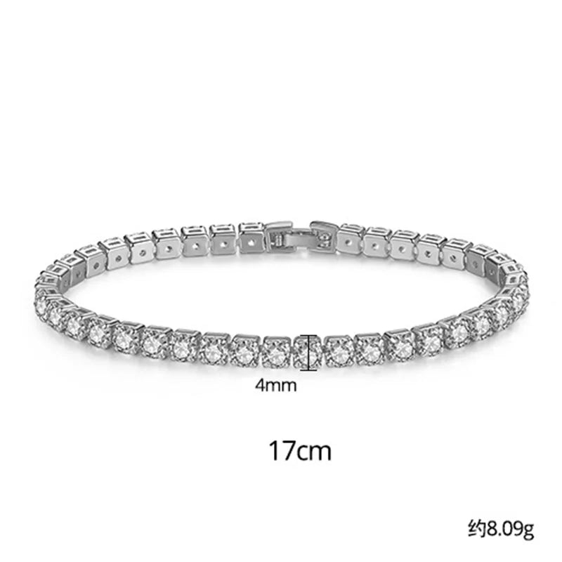 Bracelet jonc princesse pour femmes, 4MM 17CM, nouvelle couleur argentée de luxe, cadeau d'anniversaire, bijoux en gros S5650, 2024