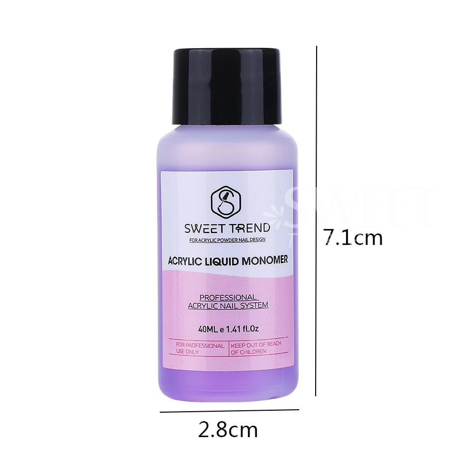 40ml Acrylic Liquid For Acrylic Powder Dust Nails Monomer Crystal Nail Tips Carving and Extension Manicure Decoration Tools