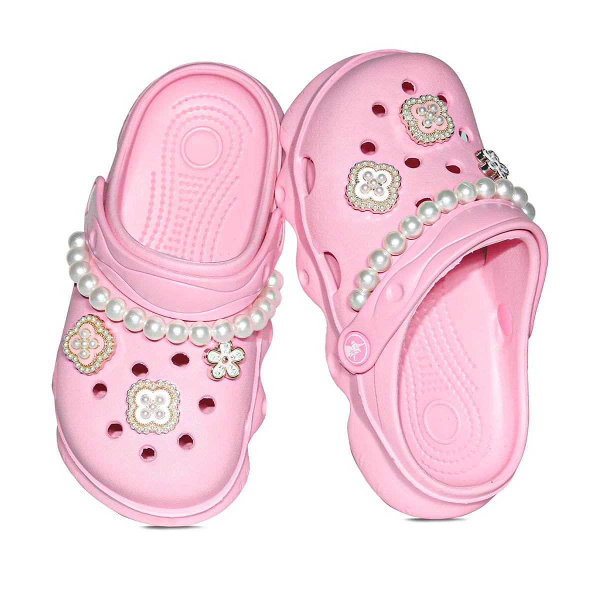 Kids' Glitter Clog, Lightweight EVA Garden Shoes, Waterproof Non-Slip Sandals, Comfortable Slip-On Shoes for Indoor Outdoor 1214