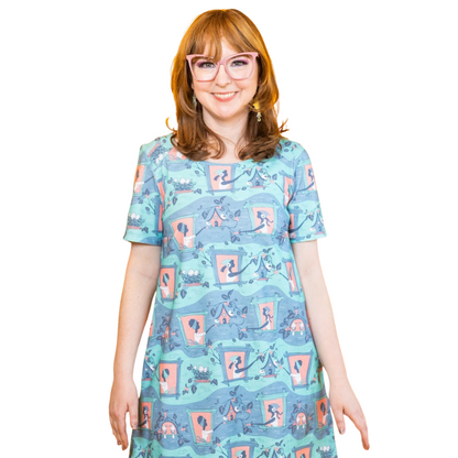 Tunique Betties Brownstone en aqua et pêche