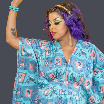 Midi-caftan Brownstone Betties pêche et aqua