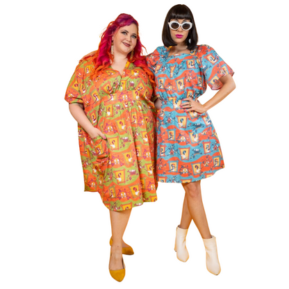 Caftan midi Brownstone Betties citrouille et olive