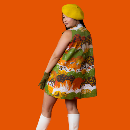 Robe d'intérieur courte Glam Prairie tons de terre