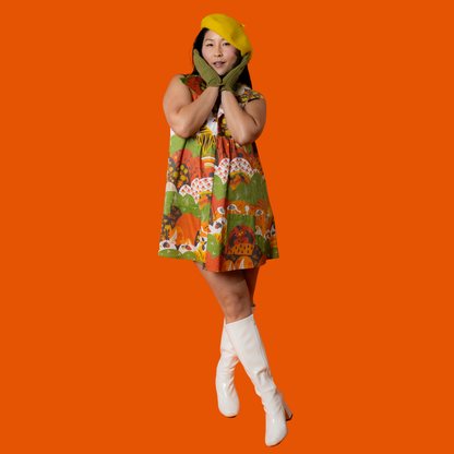 Robe d'intérieur courte Glam Prairie tons de terre