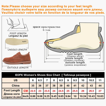 EOFK Printemps Automne Femmes Mocassins Plats Plateforme Dames Cuir Véritable Confort Compensées Mocassins Orthopédiques Chaussures Décontractées à Enfiler