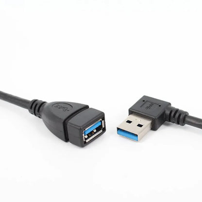 Câble Rallonge USB 3.0 Angle Droit/Gauche/Haut/Bas 90 Degrés Adaptateur Mâle Vers Femelle Cordon Rallonge Câbles USB