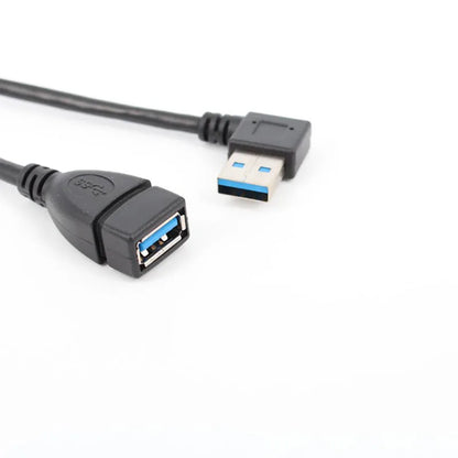 Câble Rallonge USB 3.0 Angle Droit/Gauche/Haut/Bas 90 Degrés Adaptateur Mâle Vers Femelle Cordon Rallonge Câbles USB