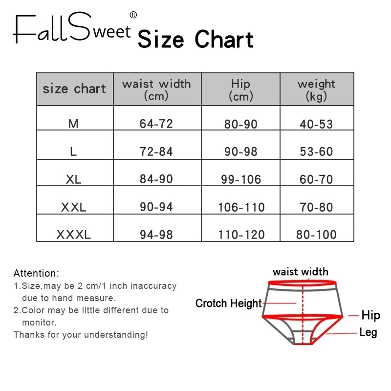 FallSweet 2 Pcs/Lot Cotton Underwear Women High Waist Panties Comfortable Solid Color Underpants Plus Size Lingerie M-XXXL