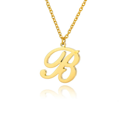 Dainty Initial Letter Necklaces For Women Gold Color Minimalist  Stainless Steel Initial Necklace Femme Wedding Jewelry Gift