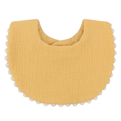 Cotton Gause Baby Bibs Solid Color Absorbent Baby Tassel Bib Newborn Burp Cloths Bandana Scarf for Kids Baby Girls Feeding Item