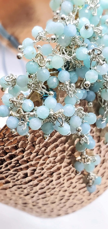 Handmade Turquoise Dangle Wide Hammered Copper Cuffs