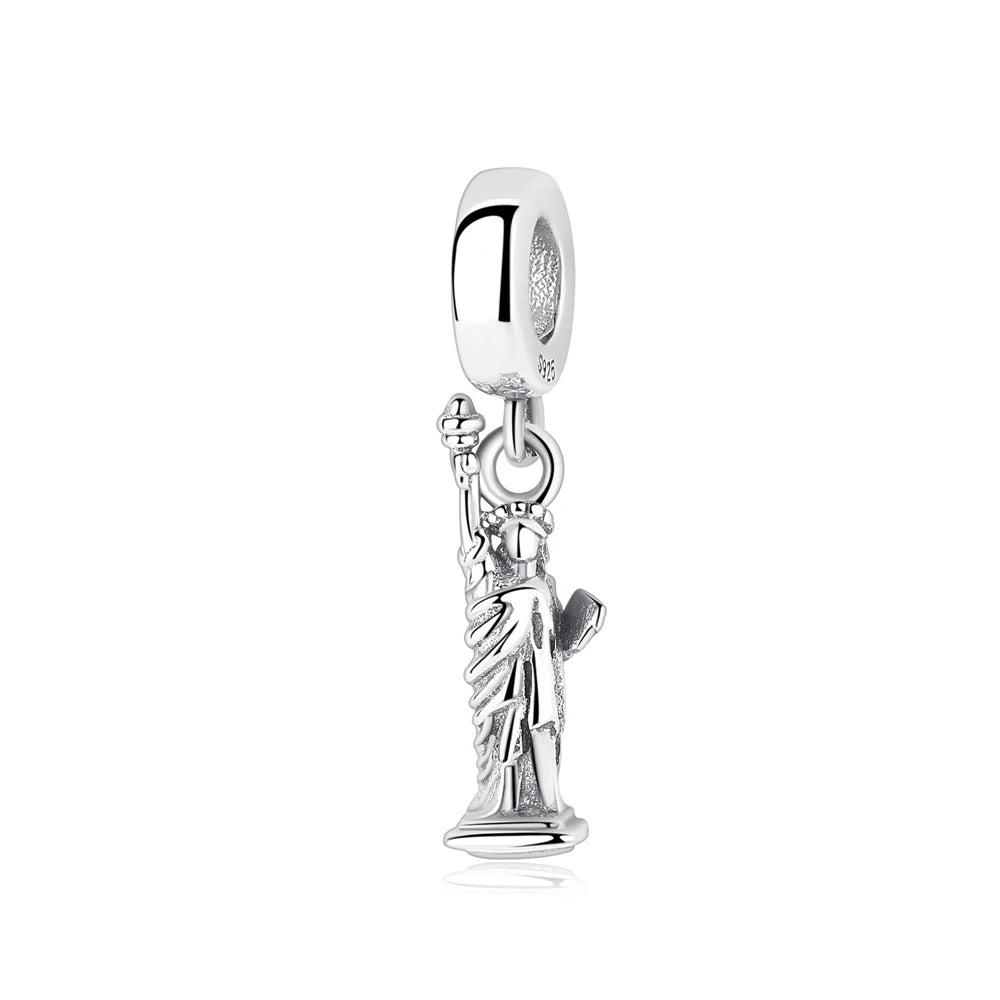 Original 925 Sterling Silver Charms Love Travel London Bus Suitcase Paris Beads Fit Brand Bracelets Necklaces Women DIY Jewelry