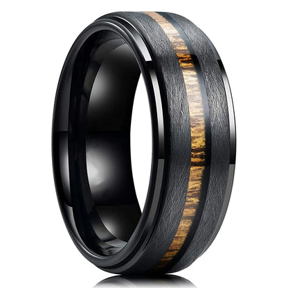 Bagues de mode en acier inoxydable argenté de 8 mm pour hommes, bagues incrustées de météorite en coquille d'ormeau rose pour hommes et femmes, bijoux de mariage