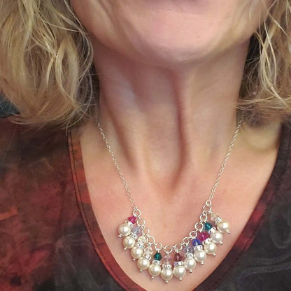 Collier de naissance en cristal de perle par Alexa Martha