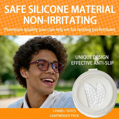 Anti-fall Silicone Eyeglass Nose Cushion Stickers with Lizard Texture, Non-slip Nose Bridge Pads for All Kinds of Sunglasses Eye