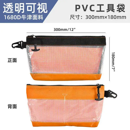 Sac de rangement étanche en PVC transparent pour outils, sac antistatique pour matériel, sac portable pour pièces, sac de travail multifonctionnel et pratique
