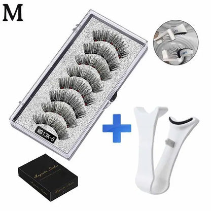 Cils magnétiques naturels 3D, avec 5 cils magnétiques, boîte d'expédition, cils faits à la main, cadeau réutilisable, support de livraison T6N2