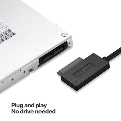 SATA to USB 2.0  Adapter Converter Cable 7+6 13pin Slimline Sata Adapter Cable Compatible for Laptop CD DVD ROM Optical Drive