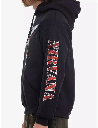 Nirvana In Utero Ange album 100% coton unisexe à capuche polaire mode chaud 2026 automne hiver extérieur sweat-shirt cadeau de fan