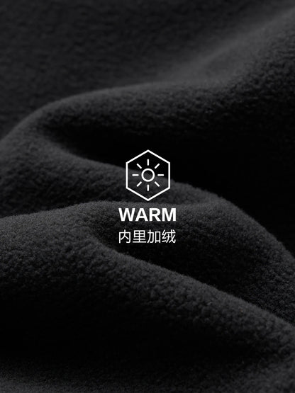 SIMWOOD 2026 Autumn New Loose Straight Soft Shell 300gsm Warm Fleece Lined Pants Casual Plus Size Outdoor Trousers