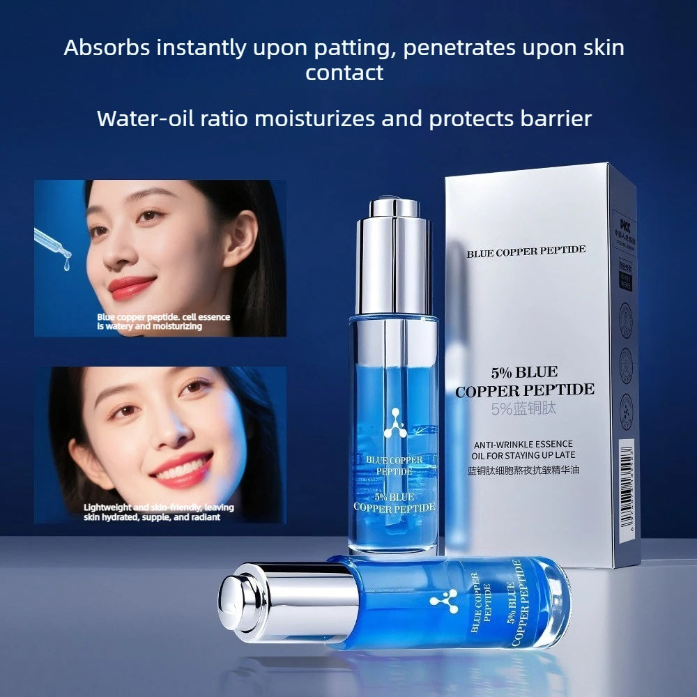 5% Blue Copper Peptide Serum For Face Anti Wrinkles Aging Facial Lifting & Moisturizing Brighten Skin Tone Skin Cosmetics