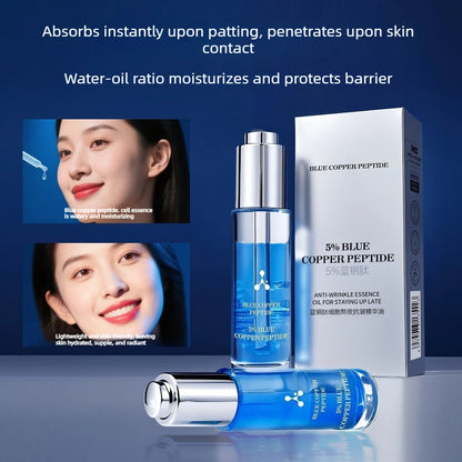 5% Blue Copper Peptide Serum For Face Anti Wrinkles Aging Facial Lifting & Moisturizing Brighten Skin Tone Skin Cosmetics