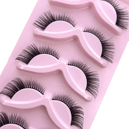 HBZGTLAD Faux Cils Œil de Chat Aspect Naturel Faux Cils Renard Magnifiques, Effilés et Légers en Vison Synthétique pour Maquillage Poupée