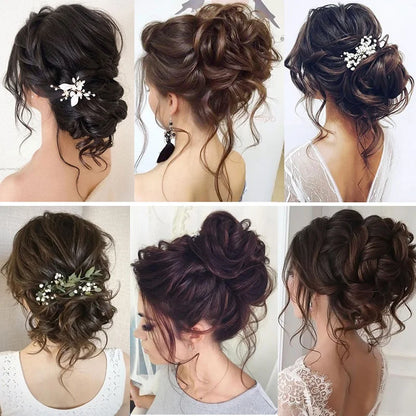 WIGSIN Synthetic Claw Chignon Short Messy Curly Hair Bun Hairpiece For Women Scrunchy Clip-on Hair Fake Hair