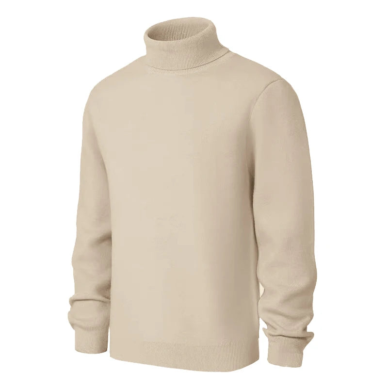 Animal Game Men's Cold Blouse Turtleneck Sweater Luxury Woolen Knitwear Casual Pullover Long Outerwear Solid Warm Streetwear