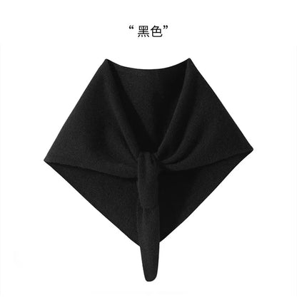 BirdTree, 100%Pure Cashmere Elegant Shawl, Women Solid Neck Protection, Soft Warm Triangle Scarf, 2024 Fall Winter Gift A48907QC