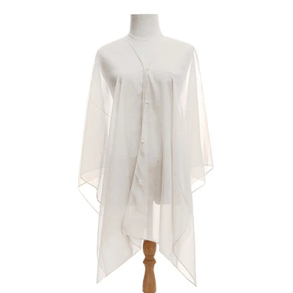 New Solid color Shawl Scarf Luxury Sun-Resistant Beach Cover Up Smooth Spring Poncho Women