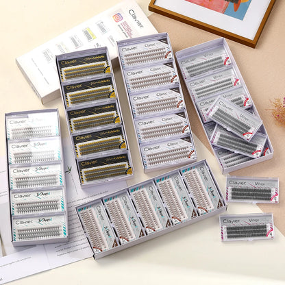 Clavier DU2O 10 Boxes Per Set Eyelashes 20D Cluster Lashes Natural  Extensions False Eyelashes Double The Volume