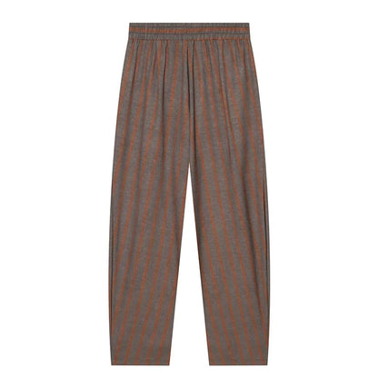 Women's Pants Sets 2 Piece Set Fashion Striped With Belt Coats Women Elastic Waist Casual Pants Two Piece Sets Women Outfits