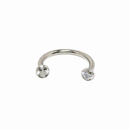 F136 Titane Piercing Pointe Conique Perle Ronde Zircon Hélice Anneaux de Nez Septum Cartilage Labret Boucle d'Oreille Bijoux de Corps Vente en Gros