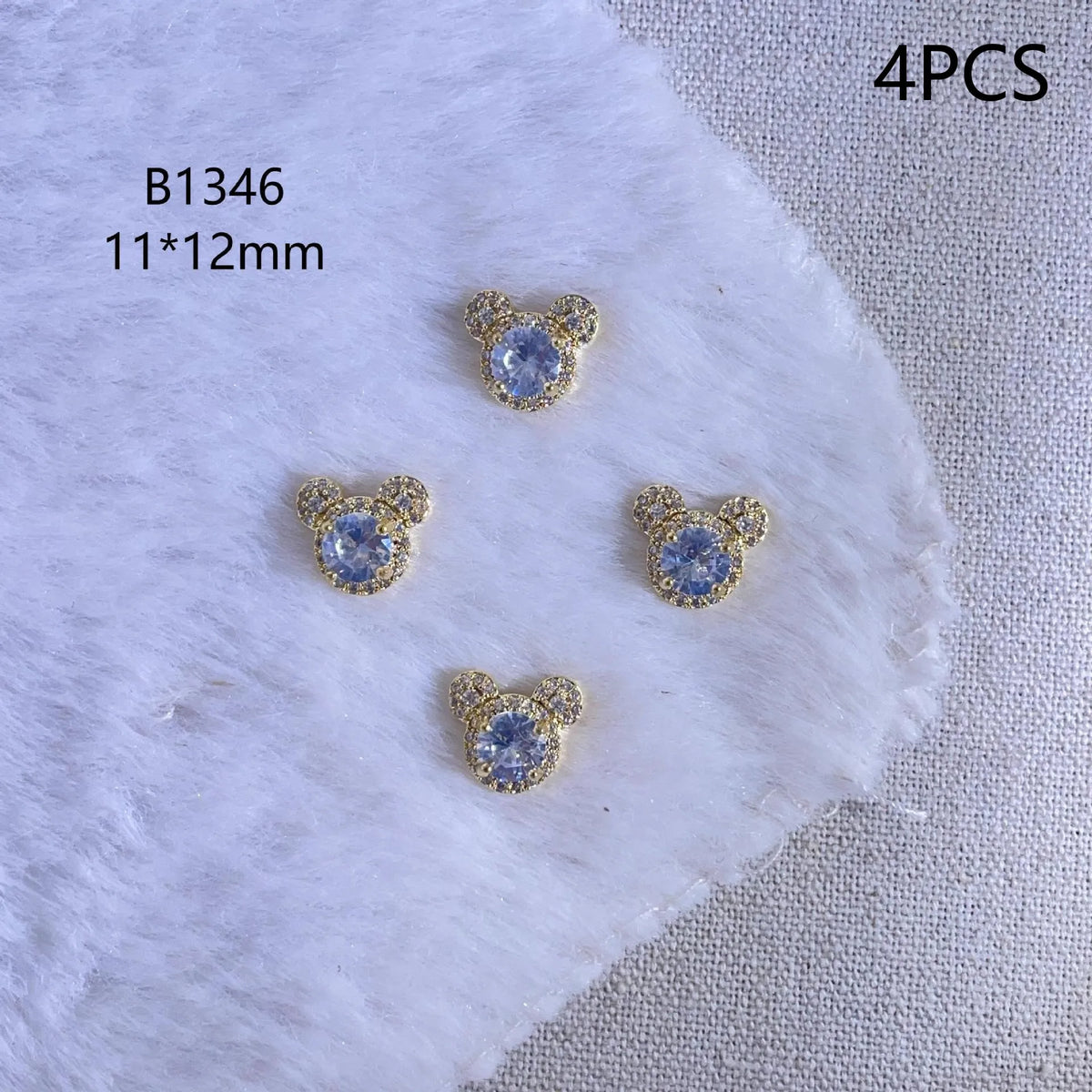 4PCS Kaniu Luxe Gold Nail Jewels Premium Crystal Rhinestones For Acrylic Nails Decoration Handmade Craft