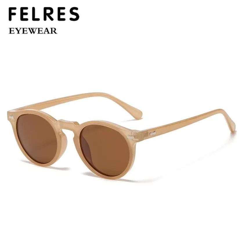Round Tinted Myopia Glasses Men Black Lens Finished Prescription Nearsighted Glasses Retro Outdoor Shade Driving Sunglasses