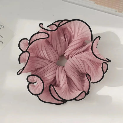 Mesh Pleated Hair Rope for Woman Simple Hair Ring Meatball Head Hair Tie Fashion Girl Does Not Damage The Hair Scrunchie