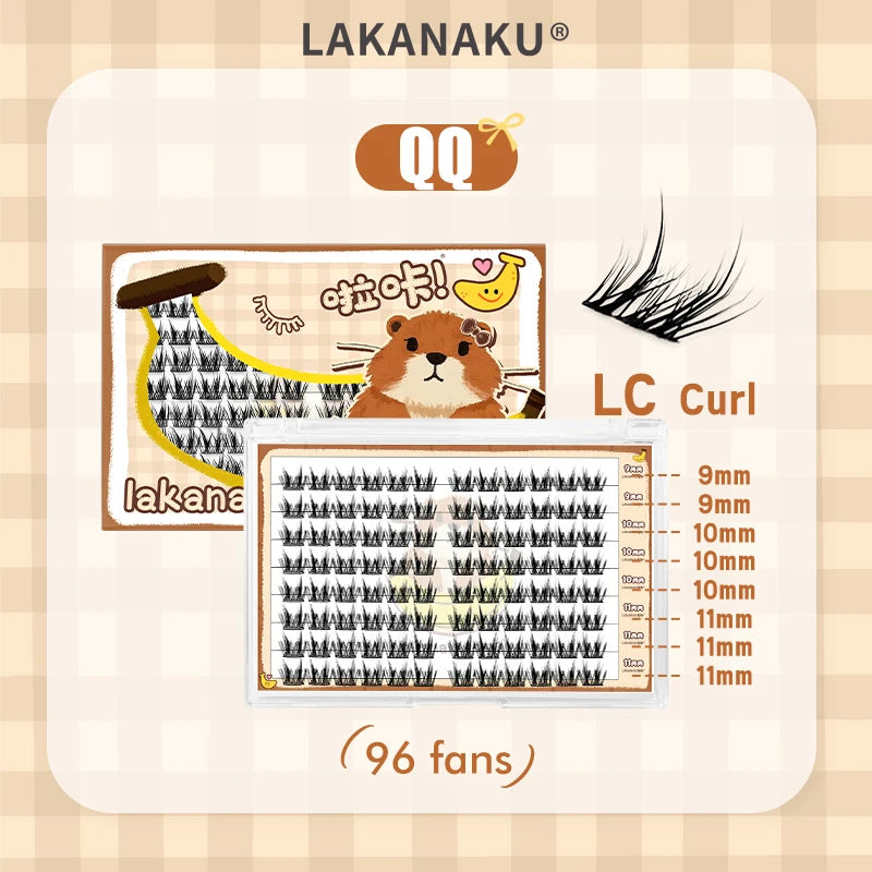 LAKANAKU Manhua Cluster Lashes Comic DIY Lashes Fairy Lashes Natural Set Eyelashes Premade Fan Individual Eyelash Extensions